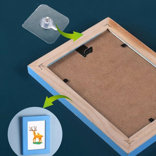 Set 10 suporturi autoadezive pentru perete, fara gaurire, potrivite pentru poze, rame foto, oglinzi sau decoratiuni