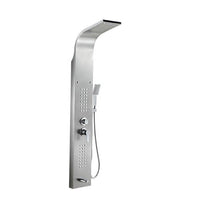 Set dus cu cap rectangular si baterie termostatata din inox, montaj pe perete, culori argintiu si auriu - imagine 3