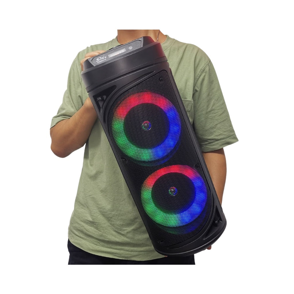 Boxa portabila Wireless ZQS 6212 30W LED, telecomanda, microfon