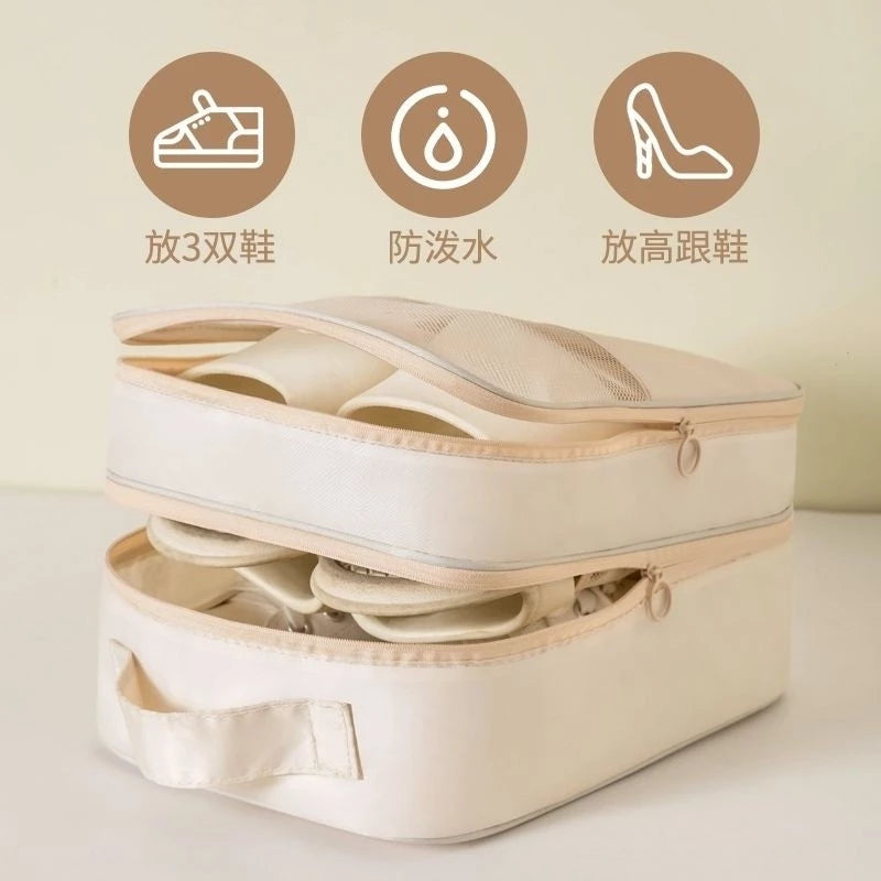 Geantă Organizatoare de Călătorie pentru Încălțăminte – 3 Compartimente, Material Impermeabil