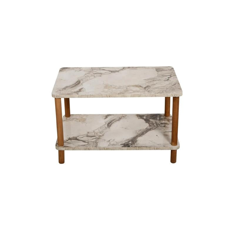 Masuta cafea moderna cu raft, design scandinav, 70x44x43 cm