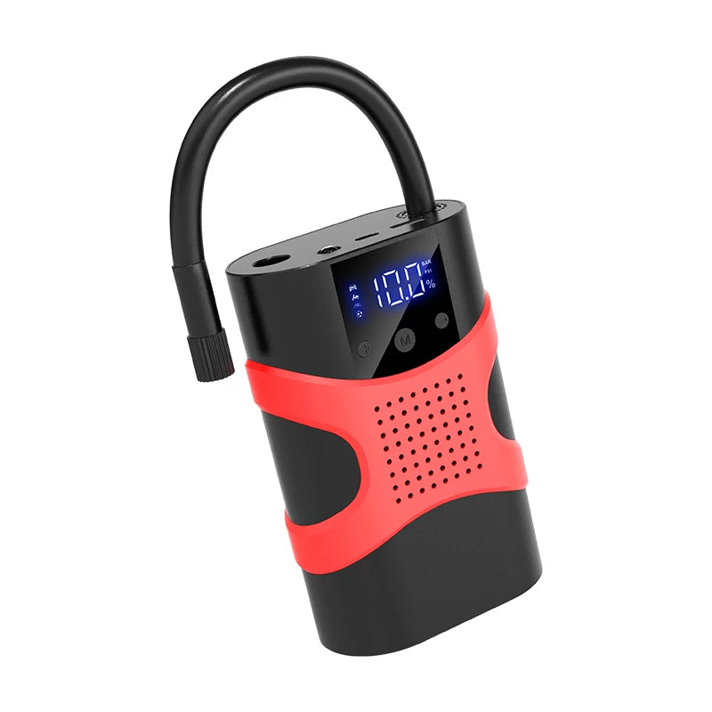 Starter auto multifunctional, portabil, 12000mAh powerbank, cu compresor, USB, afisaj LCD, lanterna, pornire auto