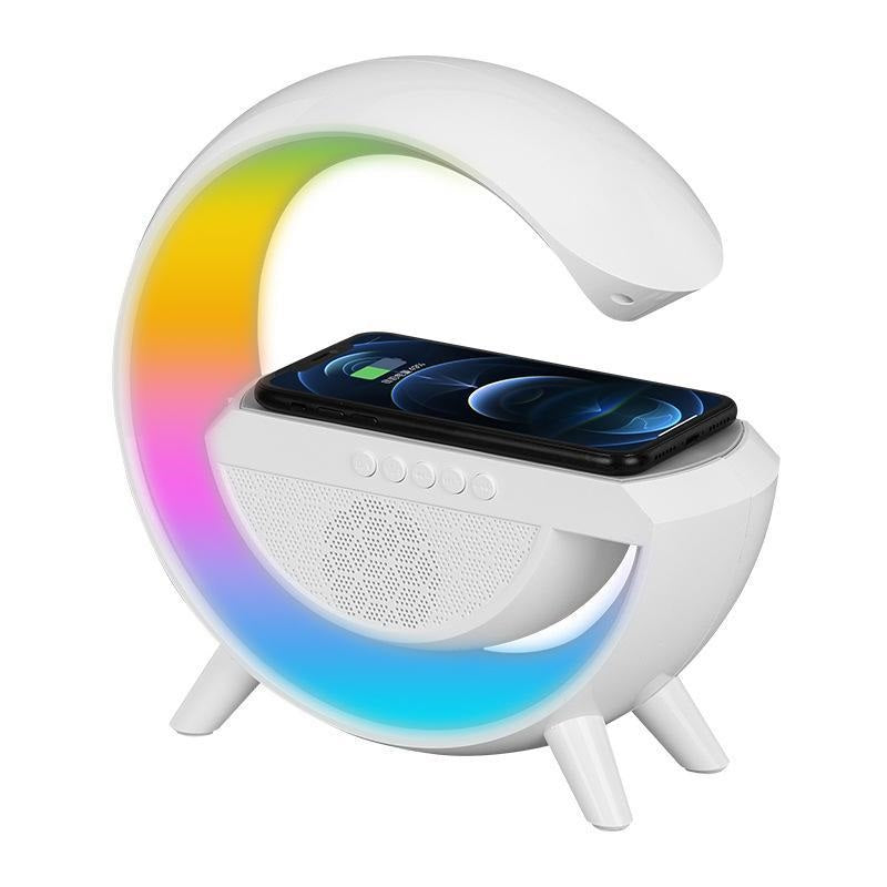 Statie incarcare wireless 3 in 1 cu lampa RGB si boxa bluetooth Tenq.ro