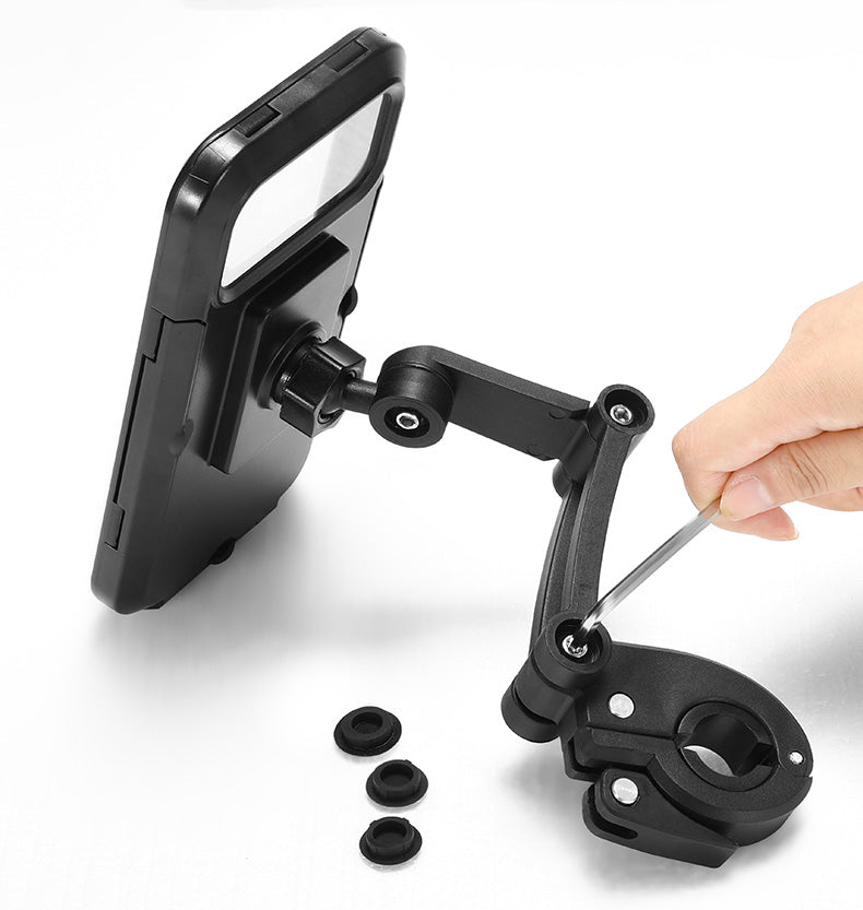 Suport telefon waterproof pentru Bicicleta, Magnet puternic, Secure Grip, Rotire 360°, Adjustable Features, Smart Design, Hands-free, Negru