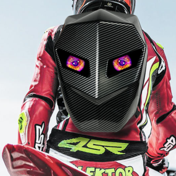 Rucsac moto Led, impermeabil, compartiment laptop 15.6, extensie pentru casca