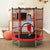 Trambulina cu plasa de protectie, metal + textil, 124x140 cm, 3 ani+