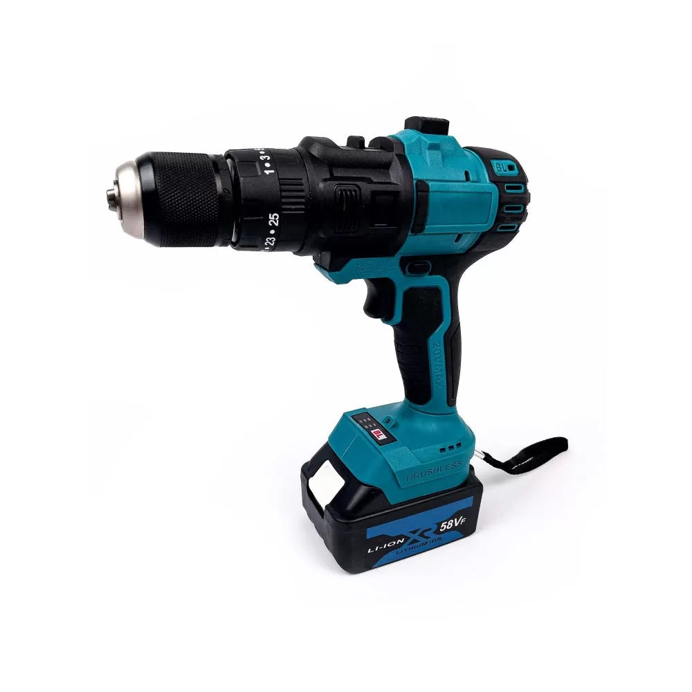 Trusa scule 5 in 1 cu 1 acumulator 21V, bormasina, cheie impact, minidrujba, fierastrau sabie