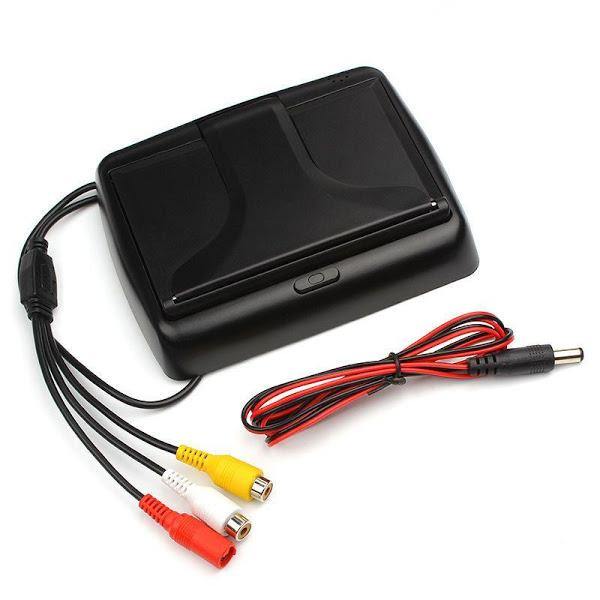 Set camera auto video marsarier cu 4 LED si monitor LCD pliabil de 4.3 inch