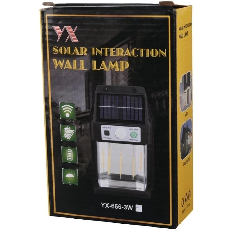 Lampa Solara de Perete 3W cu Senzor 600 LM