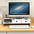 Suport multifunctional pentru monitor sau laptop, din PVC, cu 2 sertare