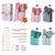 Set 19 ustensile de gatit din silicon cu maner rezistent din bambus, suport si tocator