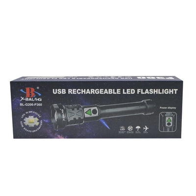 Lanterna profesionala LED P360, 5000 lumeni, 4 moduri luminare, USB