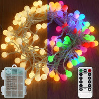Instalatie Craciun cu globulete pentru brad sau decoratiuni, 50 bulbi cherry, 12m - imagine 3