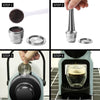 Kit capsula cafea Nespresso, Premium Deluxe, reincarcabila/lavabila, otel inoxidabil 304, argintiu/crom