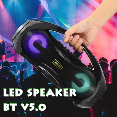 Boxa bluetooth 5.0 portabila KM-S2 putere 10W stereo cu LED-uri
