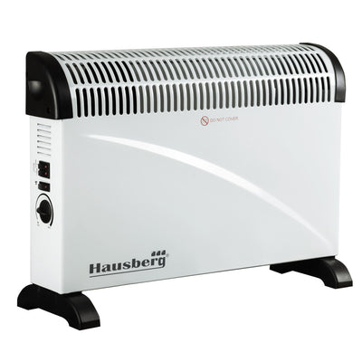 Convector electric Hausberg HB 8201, 2000 W, 3 nivele de putere, termostat reglabil, functie turbo