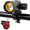 Set far LED T6 cu stop pentru bicicleta, incarcare USB