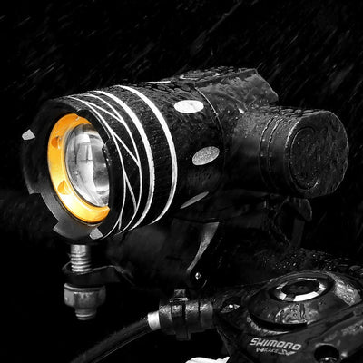 Set far LED T6 cu stop pentru bicicleta, incarcare USB