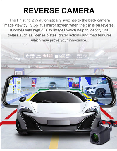Camera auto DVR oglinda retrovizoare 10 inch, WiFi, 4G, Bluetooth, GPS, Android 8.1, ADAS, touchscreen