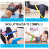 Set antrenament 5 benzi elastice fitness, yoga, pilates, aerobic, exercitii fizice