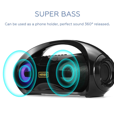 Boxa bluetooth 5.0 portabila KM-S2 putere 10W stereo cu LED-uri