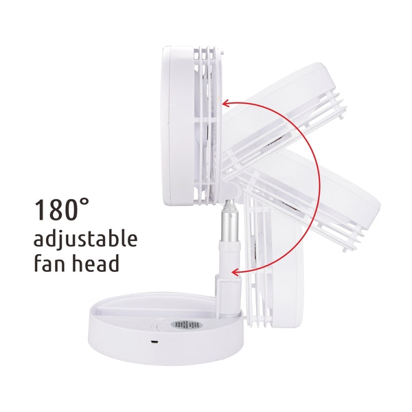 RESIGILAT - Ventilator portabil și telescopic cu acumulator si incarcare USB