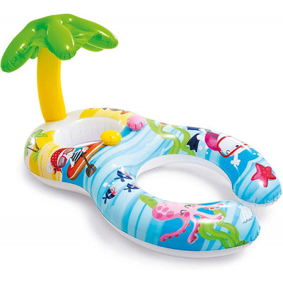 Colac gonflabil pentru copii 1-2 ani, cu protectie soare, Intex Baby Swim Float