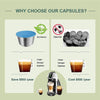 Kit capsula cafea Dolce Gusto, Premium Deluxe, reincarcabila/lavabila, otel inoxidabil 304, argintiu/crom