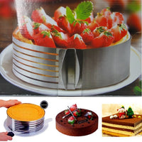 Inel feliator blat de tort ajustabil Cake Ring 8 cm, 26-28cm - imagine 4