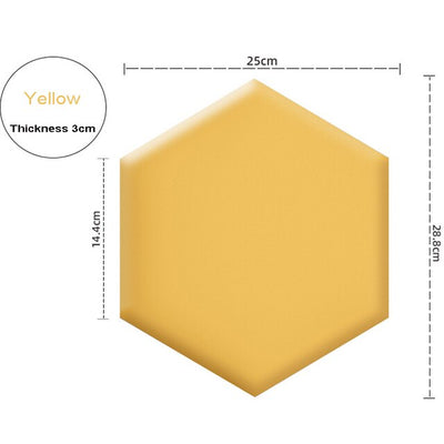 Tablie de pat hexagoane modulare 3D, piele ecologica