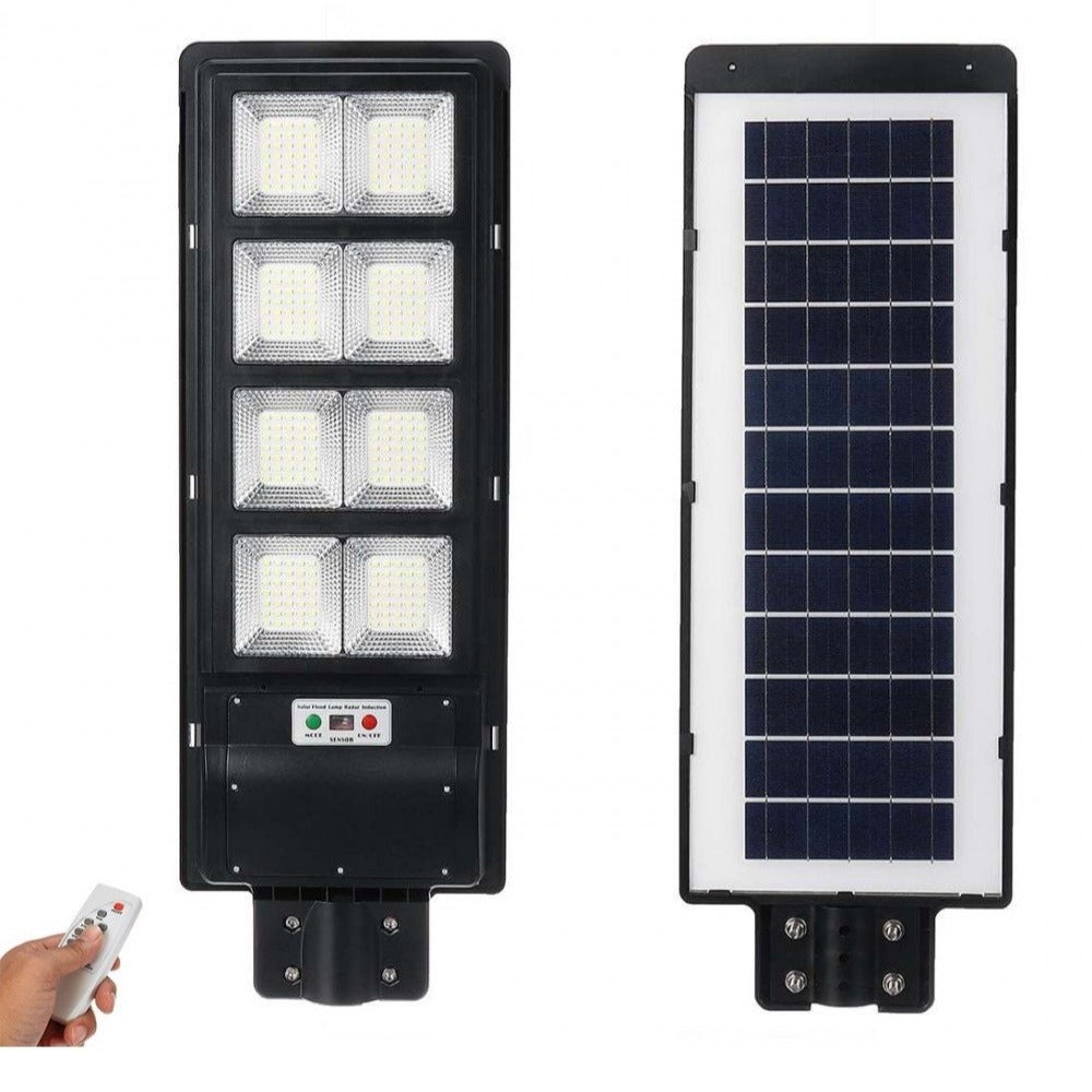 Lampa stradala proiector LED cu panou fotovoltaic + telecomanda si senzor, 120W/200W/300W