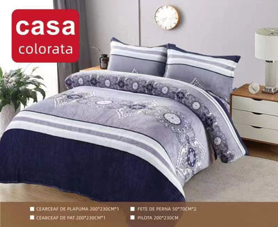 Set Pilota Cocolino groasa cu blanita, 3 Piese, 200x230 cm, 4 Kg