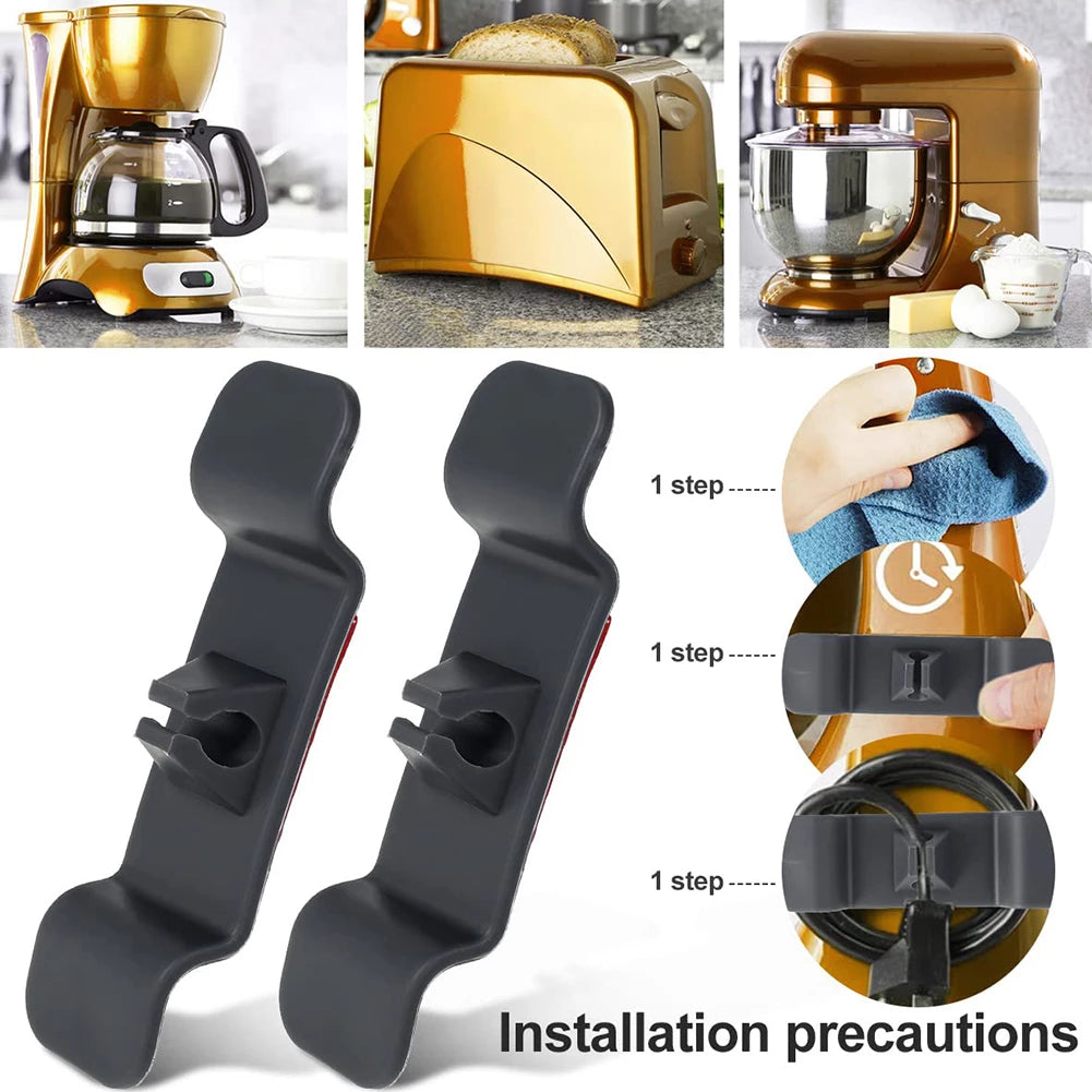 Set 6 suporturi organizatoare cabluri, autoadeziv, tip clema