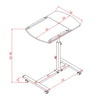 Masa pentru laptop, reglabila, cu roti, 60x40cm