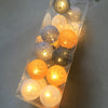 Instalatie luminoasa decorativa cu 40 globuri Cotton Ball, cu flash, 6m