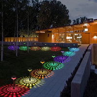 Set 2 lampi solare Led RGB pentru gradina cu doua  moduri de lumina - imagine 2