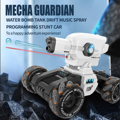Tanc cu tun de apa Mecha Guardian, cu telecomanda, control prin gesturile mainii, rotire 360 grade