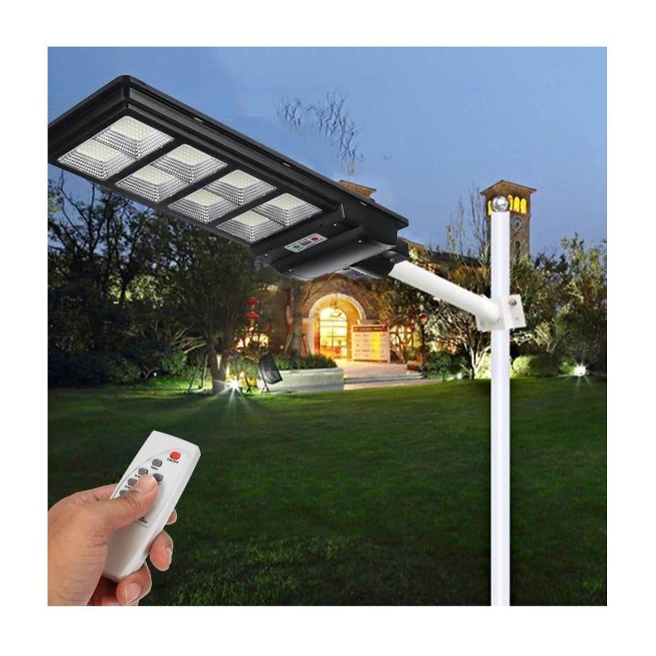 RESIGILAT - Lampa stradala proiector LED cu panou fotovoltaic si senzor, 120W/200W/300W