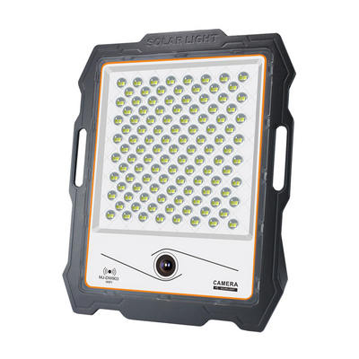 Proiector LED cu panou solar si camera WiFi, 100W-300W, 82-236 LED-uri, lumina alba, telecomanda