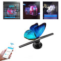 Proiector holograma 3D cu LED-uri, tip ventilator, control wireless