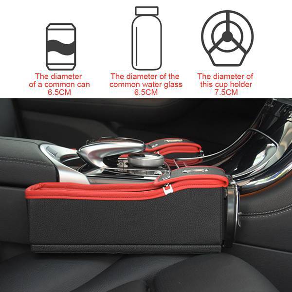 Buzunar organizator auto cu ventilator si suport pahar