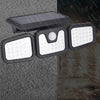 Lampa tripla solara de perete cu senzor de miscare