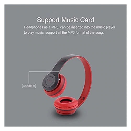 Casti Bluetooth Wireless Over Ear Pliabile Sport Cu Microfon Incorporat P47, negru