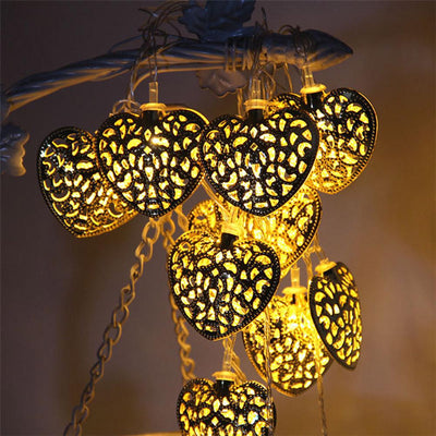 Instalatie LED pentru Craciun cu 20 figurine aurii, 4m, culoare alb cald