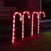 Decoratiune luminoasa pentru Craciun, 5 Acadele, pentru exterior, incarcare solara, 40 cm