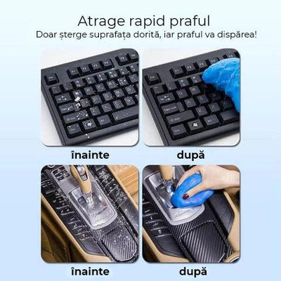 Gel elastic pentru indepartarea murdariei si a prafului din locatii greu accesibile