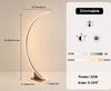 Lampa de podea tip semiluna, design nordic minimalist, cu potentiometru, alb cald, 142cm