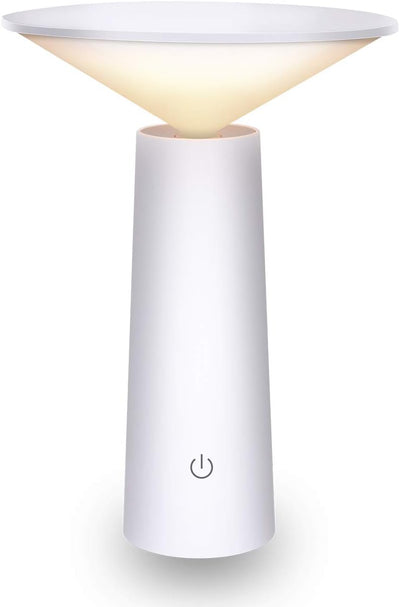 Mini lampa de birou, LED, cu lumina indirecta, touch control, incarcare USB, rotire 40°
