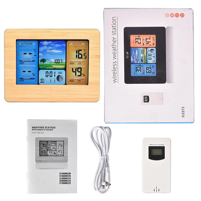 Statie meteo wireless cu senzor extern, LCD color, alarma, calendar, fazele lunii