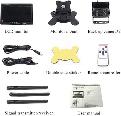 Kit wireless pentru marsarier cu camera AHD si display de 7", camioane, autocare, bus-uri